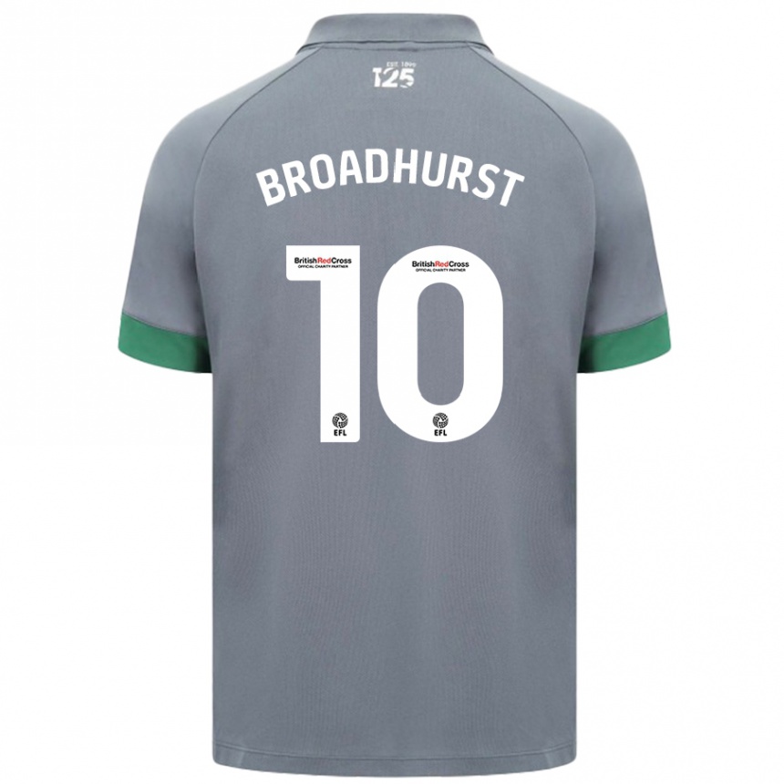 Kinder Fußball Danielle Broadhurst #10 Dunkelgrau Auswärtstrikot Trikot 2024/25 T-Shirt Luxemburg