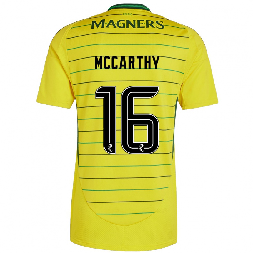 Kinder Fußball James Mccarthy #16 Gelb Auswärtstrikot Trikot 2024/25 T-Shirt Luxemburg