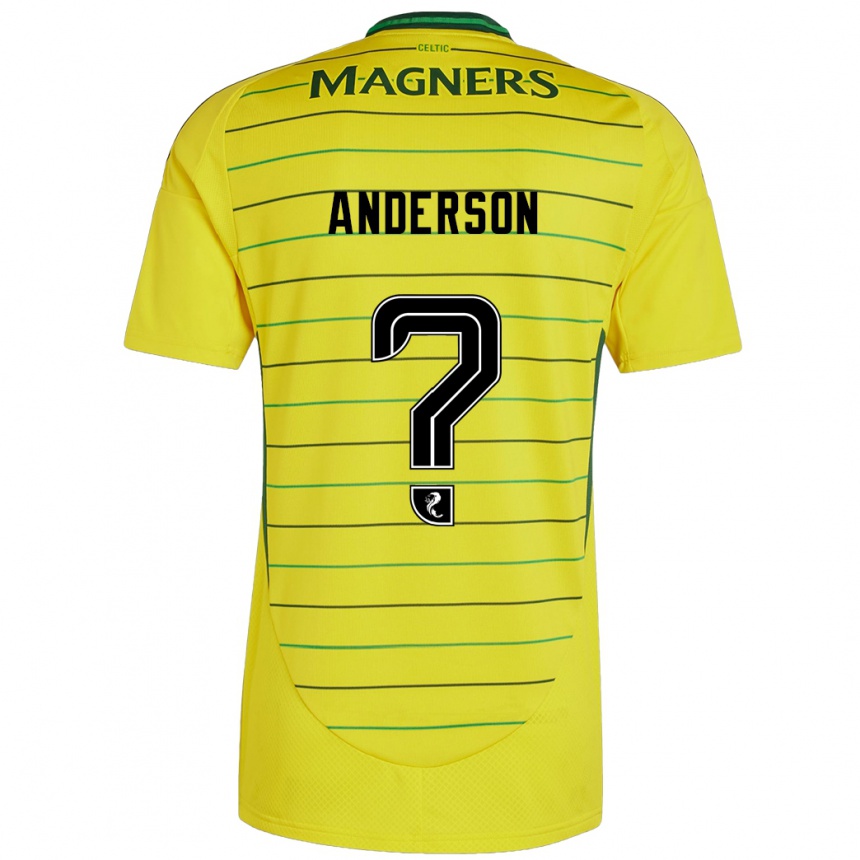 Kinder Fußball Matthew Anderson #0 Gelb Auswärtstrikot Trikot 2024/25 T-Shirt Luxemburg