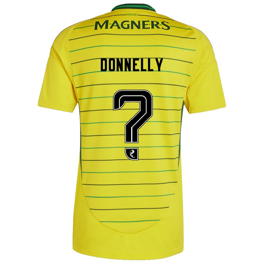 Kinder Fußball Jacob Donnelly #0 Gelb Auswärtstrikot Trikot 2024/25 T-Shirt Luxemburg