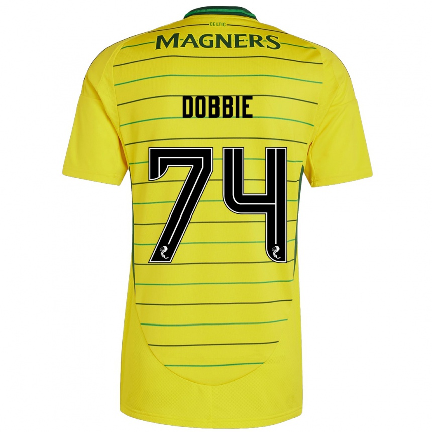 Kinder Fußball Lewis Dobbie #74 Gelb Auswärtstrikot Trikot 2024/25 T-Shirt Luxemburg