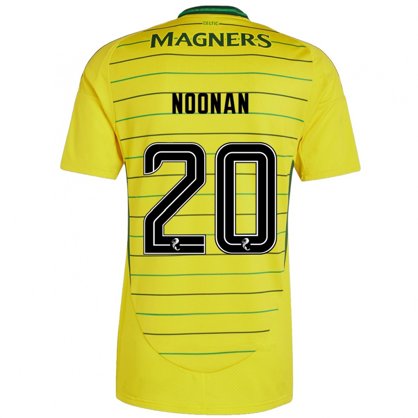 Kinder Fußball Saoirse Noonan #20 Gelb Auswärtstrikot Trikot 2024/25 T-Shirt Luxemburg