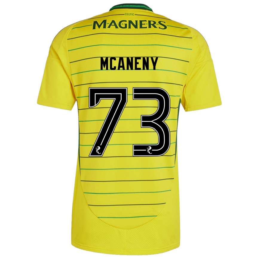 Kinder Fußball Maria Mcaneny #73 Gelb Auswärtstrikot Trikot 2024/25 T-Shirt Luxemburg