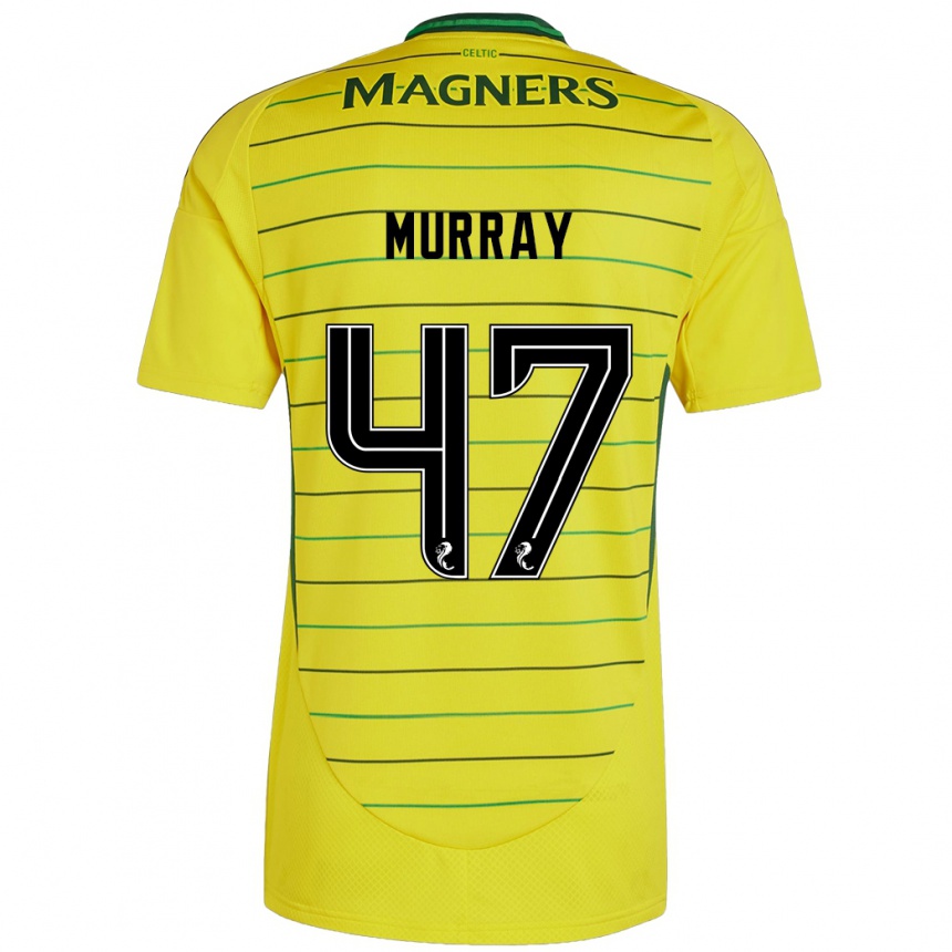 Kinder Fußball Dane Murray #47 Gelb Auswärtstrikot Trikot 2024/25 T-Shirt Luxemburg