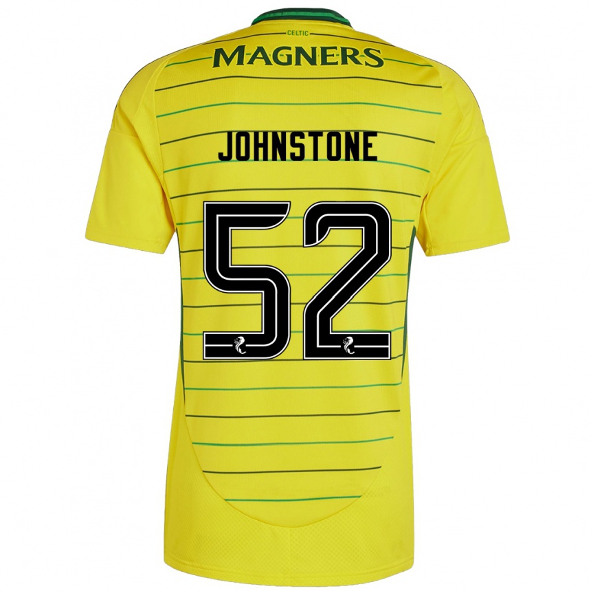 Kinder Fußball Rachael Johnstone #52 Gelb Auswärtstrikot Trikot 2024/25 T-Shirt Luxemburg