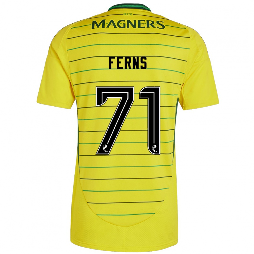 Kinder Fußball Abbie Ferns #71 Gelb Auswärtstrikot Trikot 2024/25 T-Shirt Luxemburg