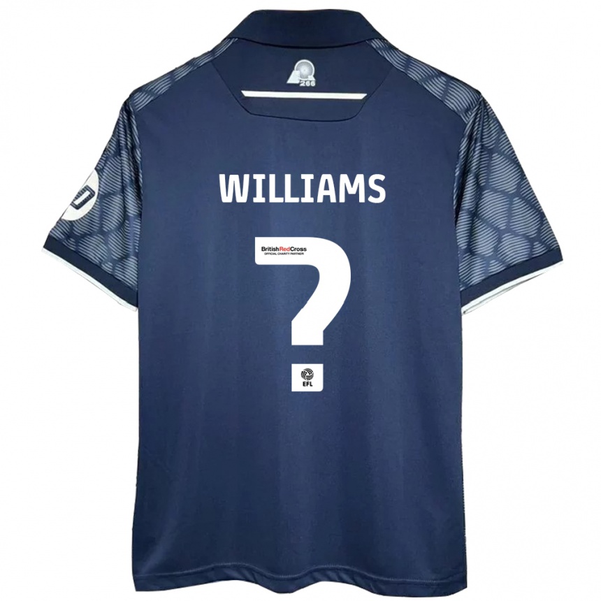 Kinder Fußball Sam Williams #0 Schwarz Auswärtstrikot Trikot 2024/25 T-Shirt Luxemburg