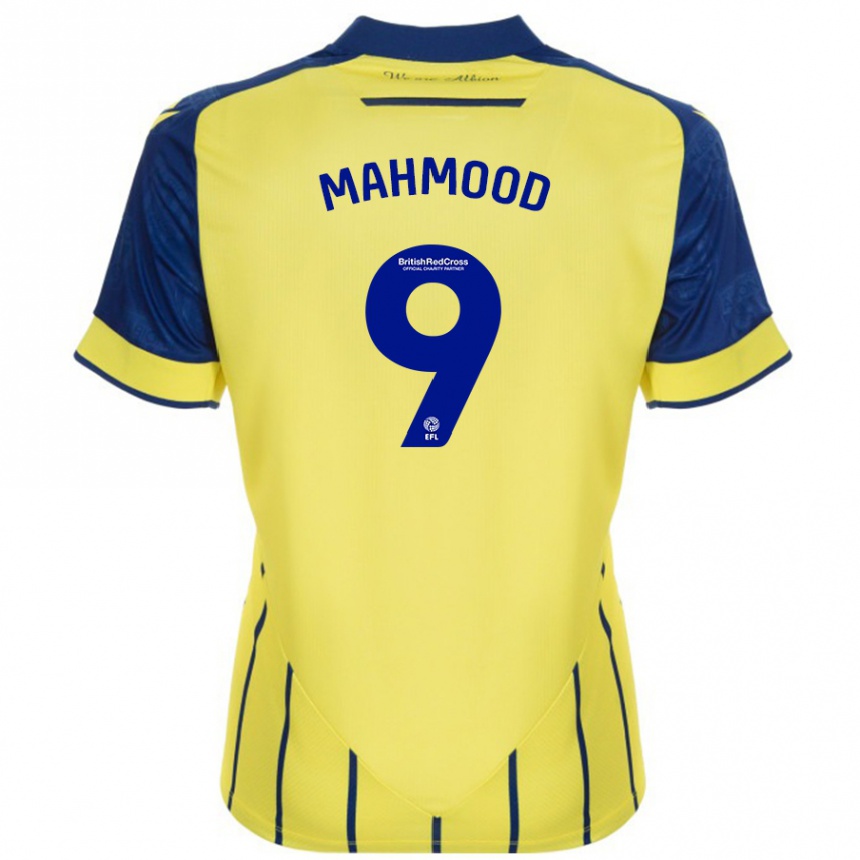 Kinder Fußball Mariam Mahmood #9 Gelb Blau Auswärtstrikot Trikot 2024/25 T-Shirt Luxemburg