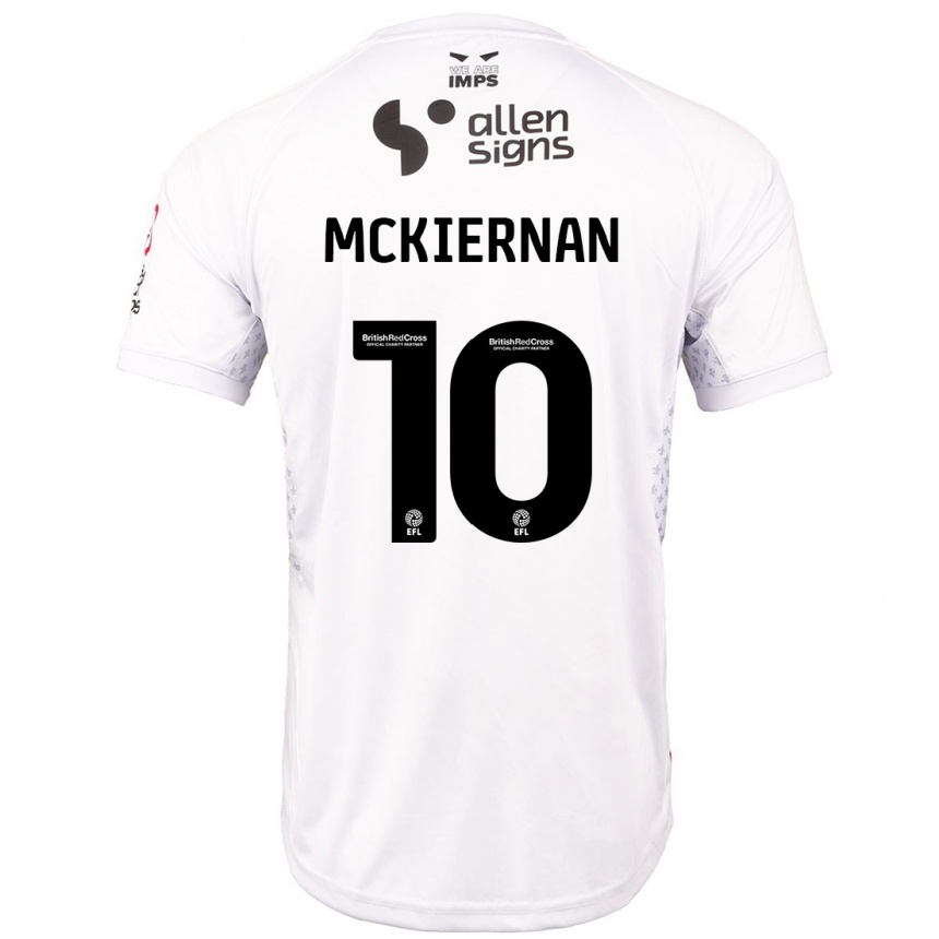 Kinder Fußball Jj Mckiernan #10 Rot Weiß Auswärtstrikot Trikot 2024/25 T-Shirt Luxemburg