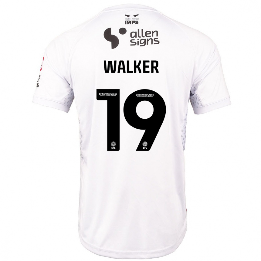 Kinder Fußball Tyler Walker #19 Rot Weiß Auswärtstrikot Trikot 2024/25 T-Shirt Luxemburg