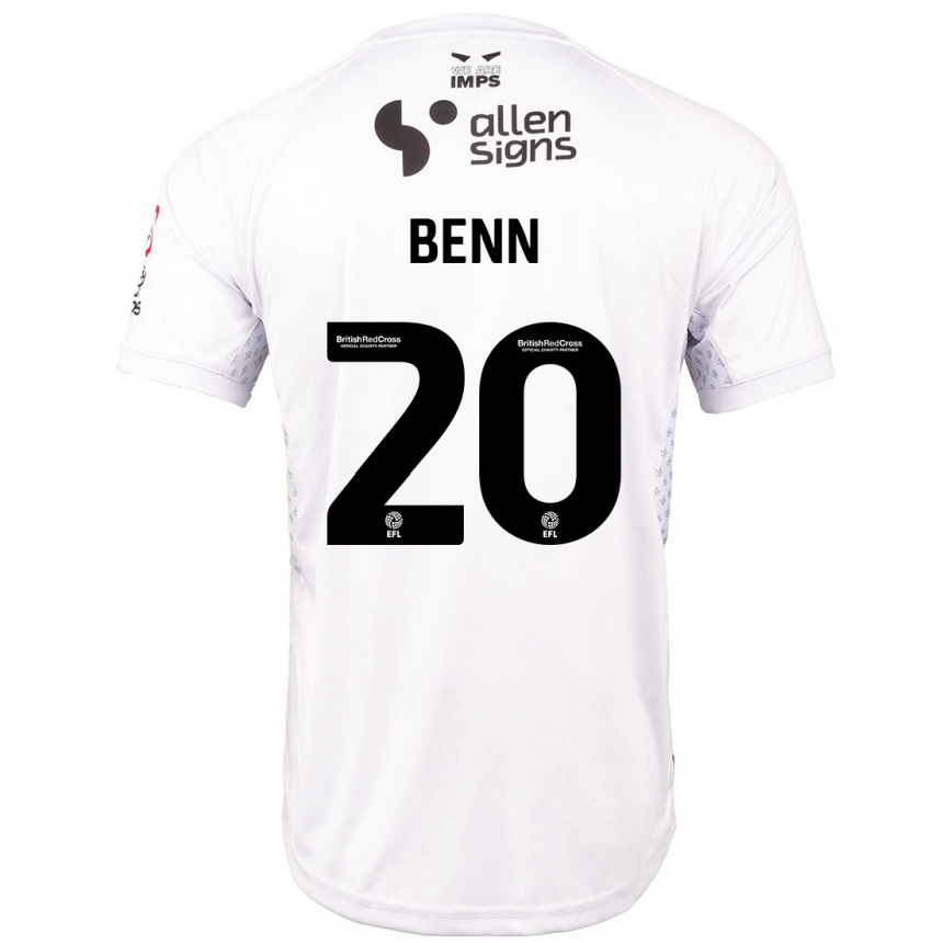 Kinder Fußball Jay Benn #20 Rot Weiß Auswärtstrikot Trikot 2024/25 T-Shirt Luxemburg