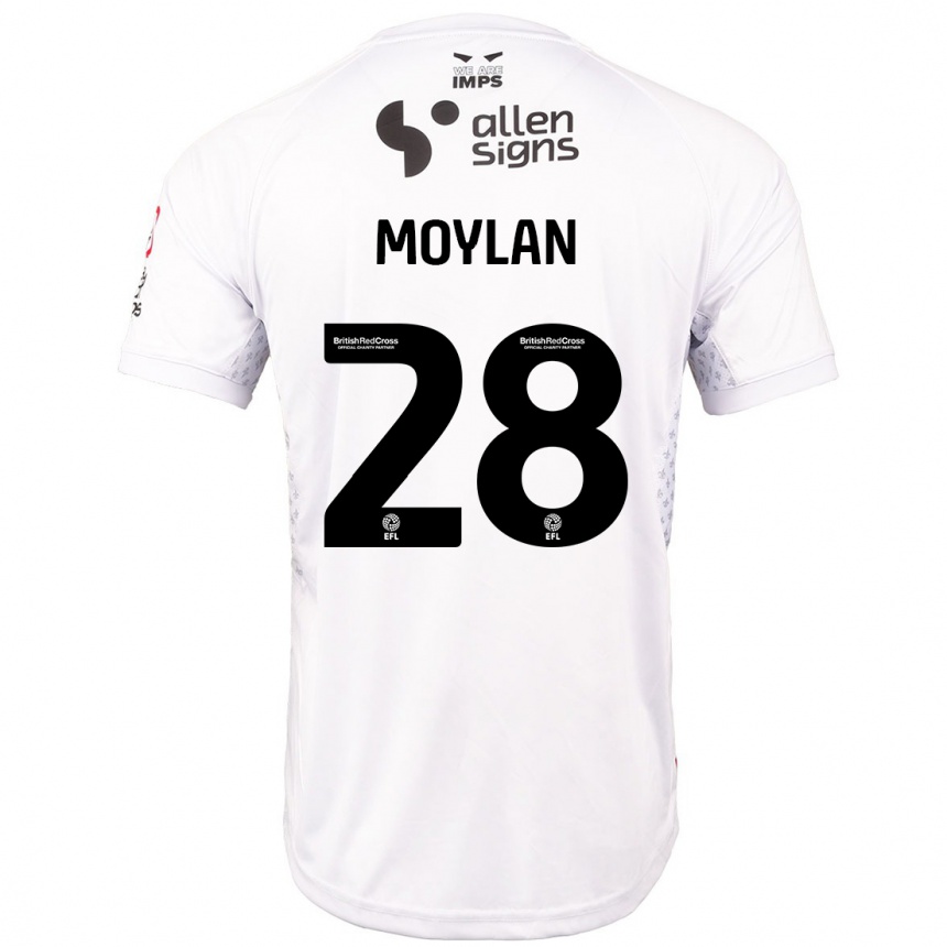 Kinder Fußball Jack Moylan #28 Rot Weiß Auswärtstrikot Trikot 2024/25 T-Shirt Luxemburg