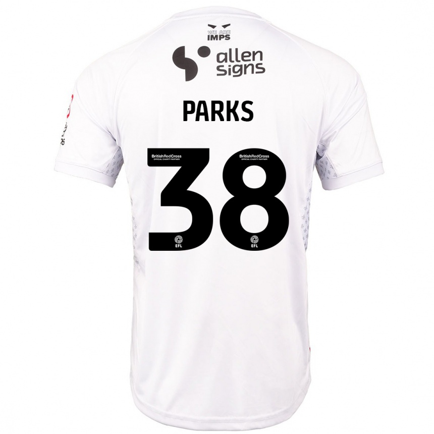 Kinder Fußball Charlie Parks #38 Rot Weiß Auswärtstrikot Trikot 2024/25 T-Shirt Luxemburg