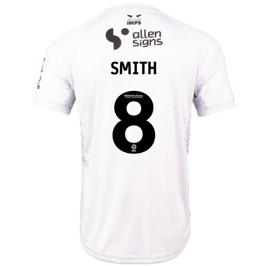 Kinder Fußball Alistair Smith #8 Rot Weiß Auswärtstrikot Trikot 2024/25 T-Shirt Luxemburg