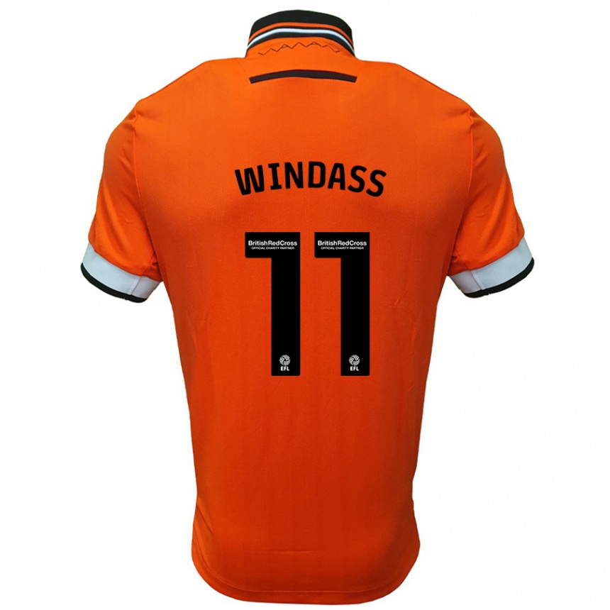 Kinder Fußball Josh Windass #11 Orange Weiß Auswärtstrikot Trikot 2024/25 T-Shirt Luxemburg