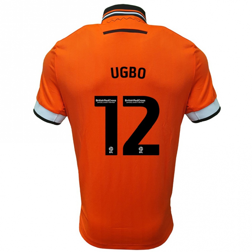 Kinder Fußball Iké Ugbo #12 Orange Weiß Auswärtstrikot Trikot 2024/25 T-Shirt Luxemburg