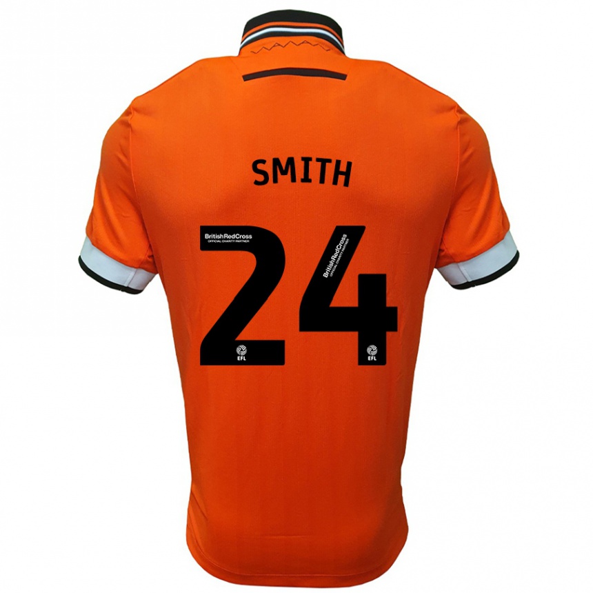 Kinder Fußball Michael Smith #24 Orange Weiß Auswärtstrikot Trikot 2024/25 T-Shirt Luxemburg