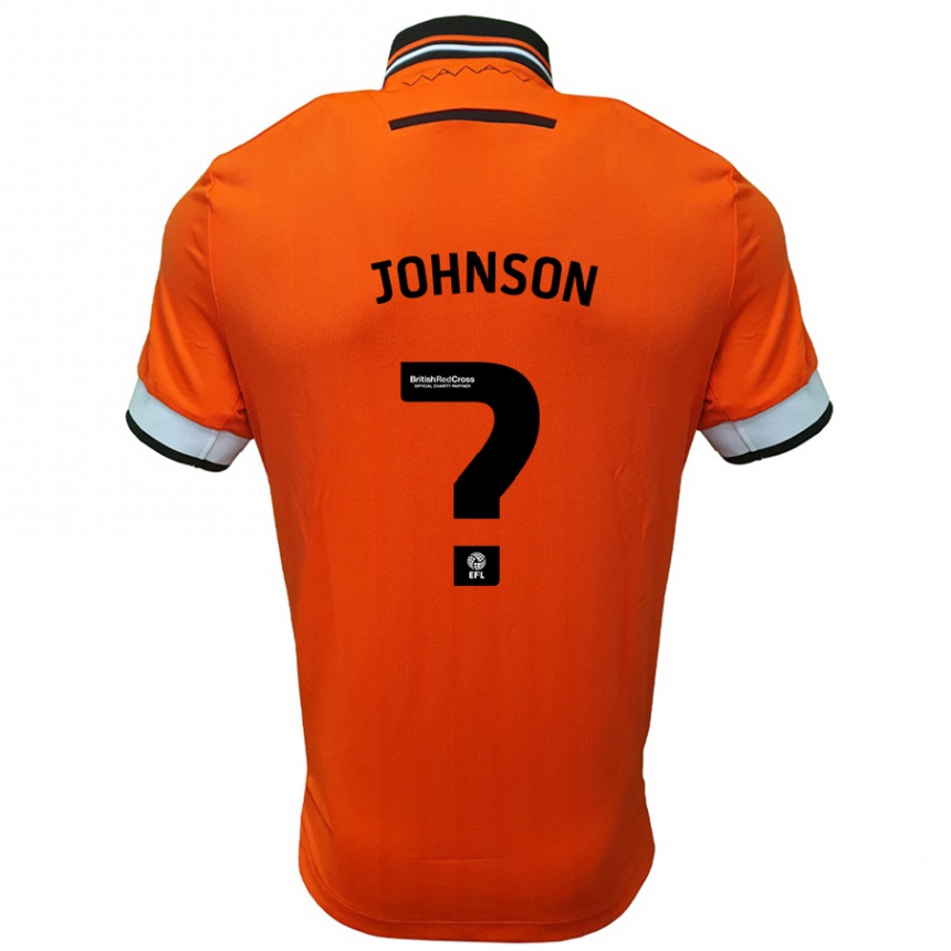 Kinder Fußball Reece Johnson #0 Orange Weiß Auswärtstrikot Trikot 2024/25 T-Shirt Luxemburg