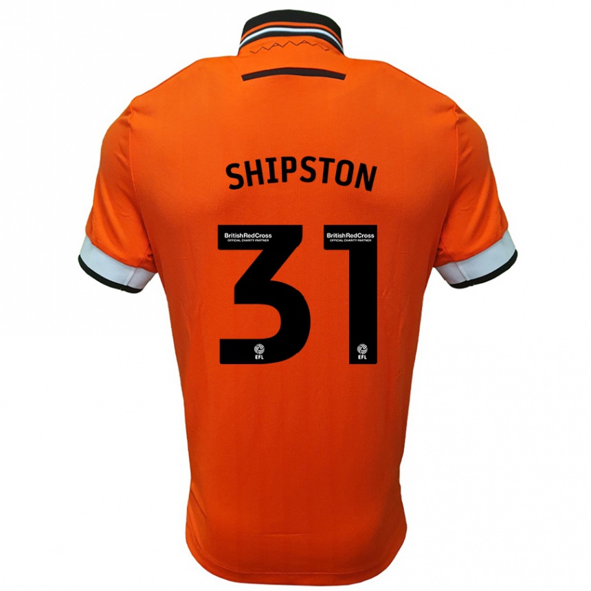 Kinder Fußball Rio Shipston #31 Orange Weiß Auswärtstrikot Trikot 2024/25 T-Shirt Luxemburg