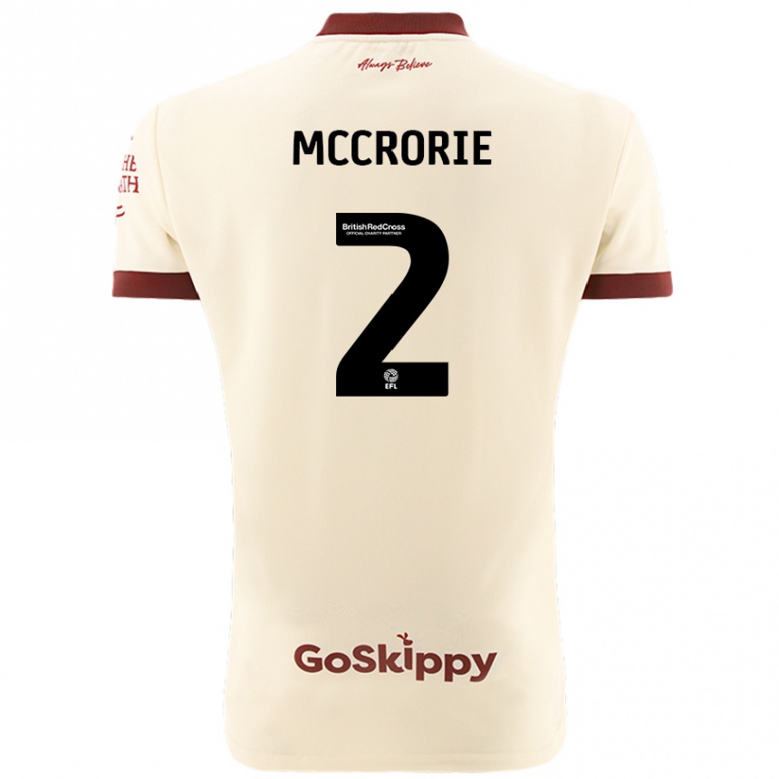 Kinder Fußball Ross Mccrorie #2 Cremeweiß Auswärtstrikot Trikot 2024/25 T-Shirt Luxemburg