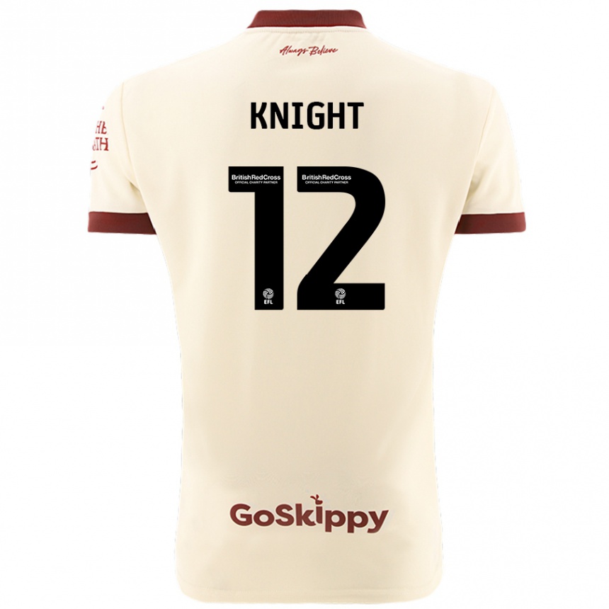 Kinder Fußball Jason Knight #12 Cremeweiß Auswärtstrikot Trikot 2024/25 T-Shirt Luxemburg