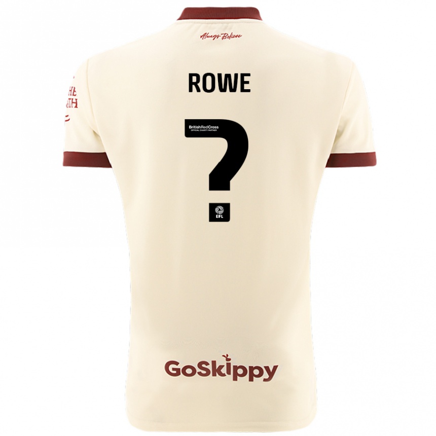 Kinder Fußball Romani Rowe #0 Cremeweiß Auswärtstrikot Trikot 2024/25 T-Shirt Luxemburg