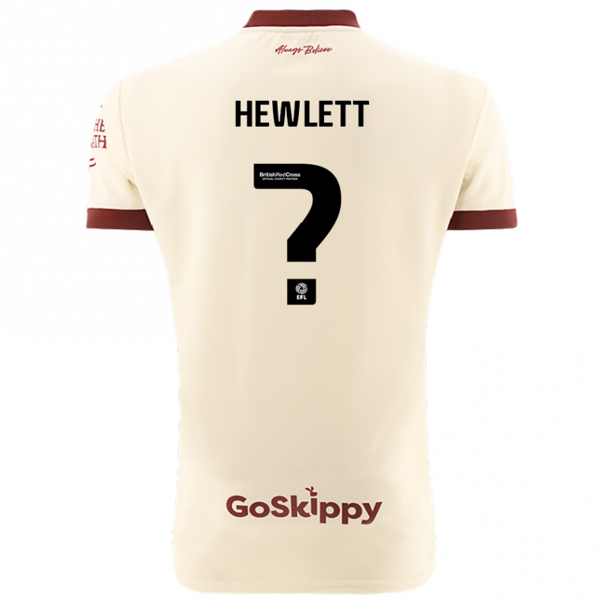 Kinder Fußball Callum Hewlett #0 Cremeweiß Auswärtstrikot Trikot 2024/25 T-Shirt Luxemburg