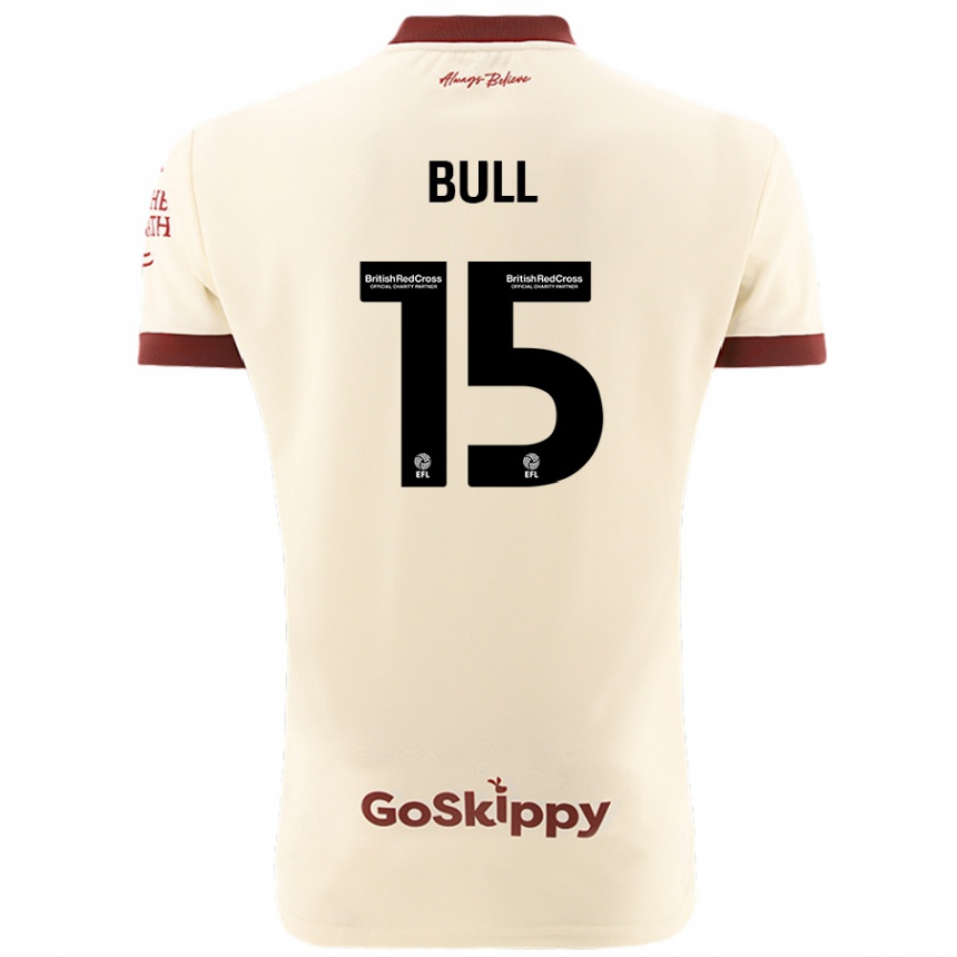 Kinder Fußball Jasmine Bull #15 Cremeweiß Auswärtstrikot Trikot 2024/25 T-Shirt Luxemburg