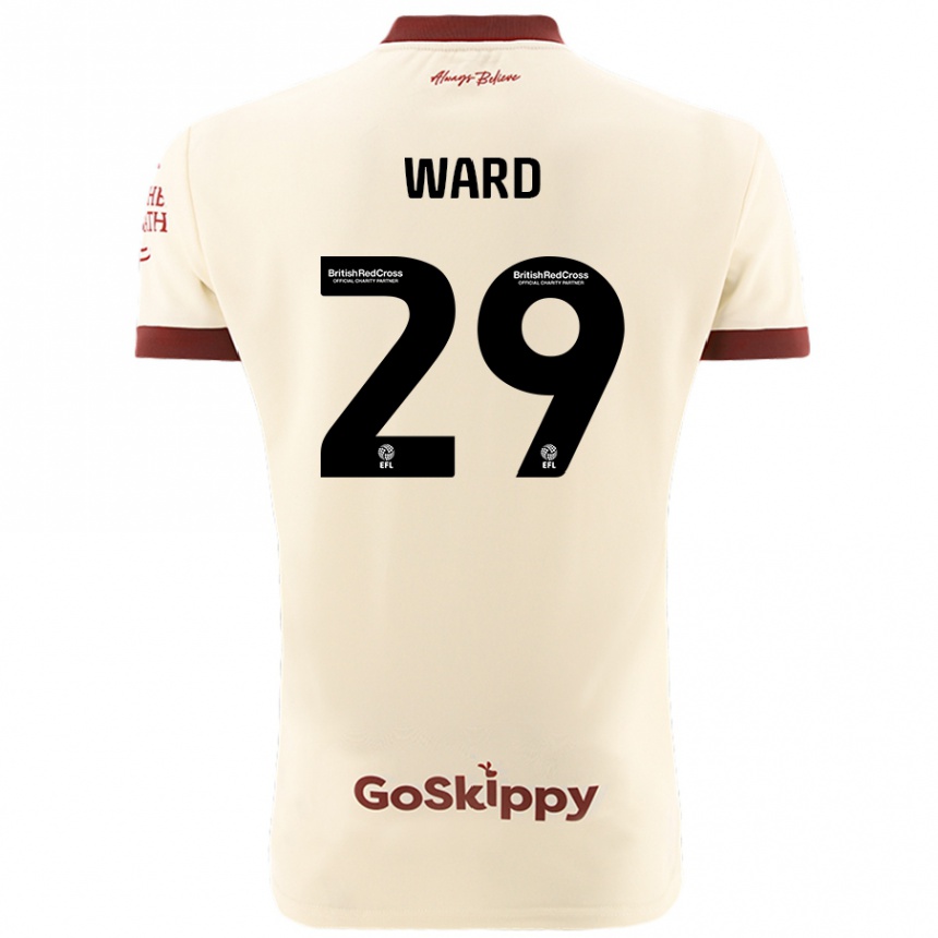 Kinder Fußball Mari Ward #29 Cremeweiß Auswärtstrikot Trikot 2024/25 T-Shirt Luxemburg