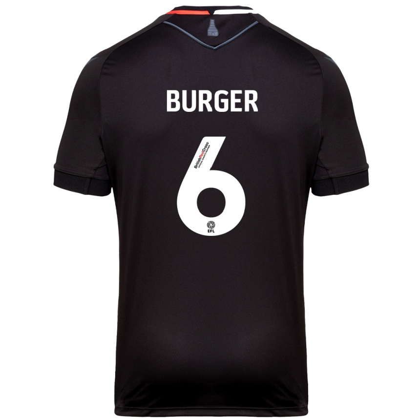 Kinder Fußball Wouter Burger #6 Schwarz Auswärtstrikot Trikot 2024/25 T-Shirt Luxemburg