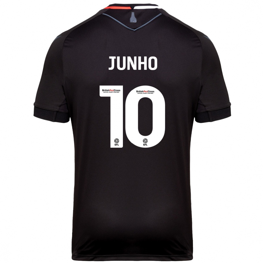 Kinder Fußball Joon-Ho Bae #10 Schwarz Auswärtstrikot Trikot 2024/25 T-Shirt Luxemburg