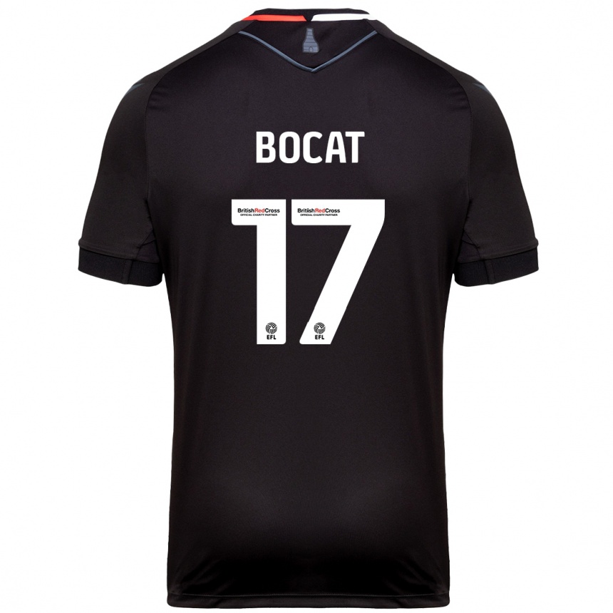 Kinder Fußball Eric-Junior Bocat #17 Schwarz Auswärtstrikot Trikot 2024/25 T-Shirt Luxemburg