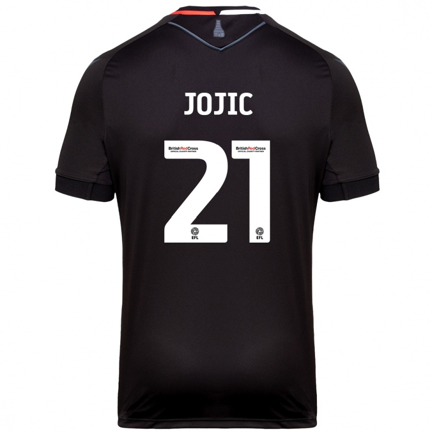 Kinder Fußball Nikola Jojic #21 Schwarz Auswärtstrikot Trikot 2024/25 T-Shirt Luxemburg