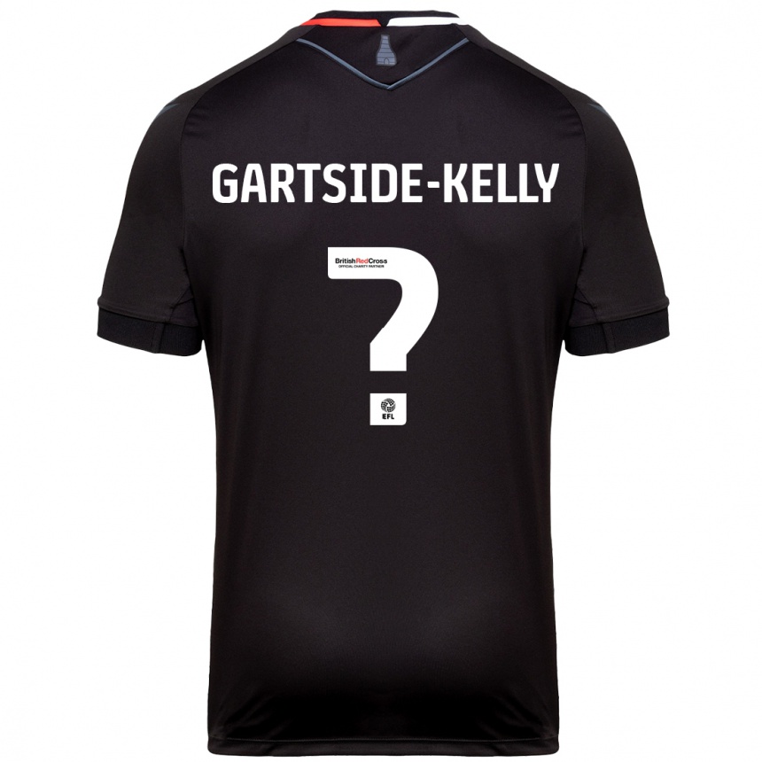 Kinder Fußball Gabriel Gartside-Kelly #0 Schwarz Auswärtstrikot Trikot 2024/25 T-Shirt Luxemburg