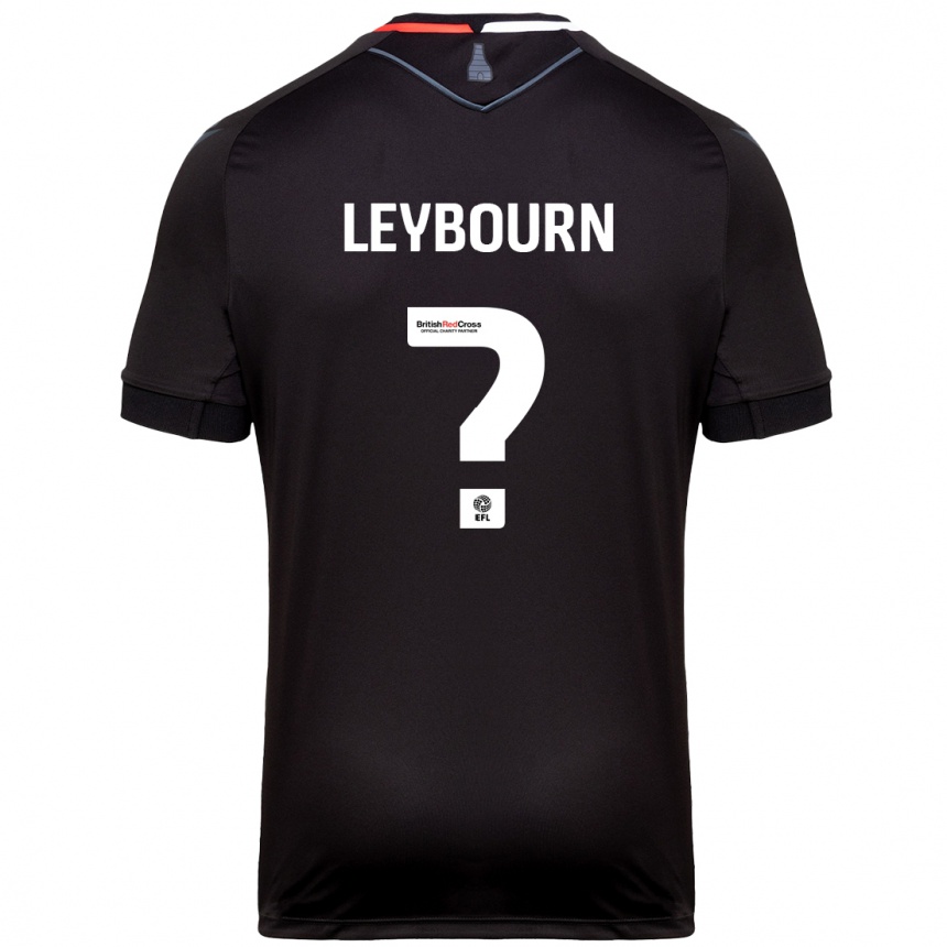 Kinder Fußball Charlie Leybourn #0 Schwarz Auswärtstrikot Trikot 2024/25 T-Shirt Luxemburg