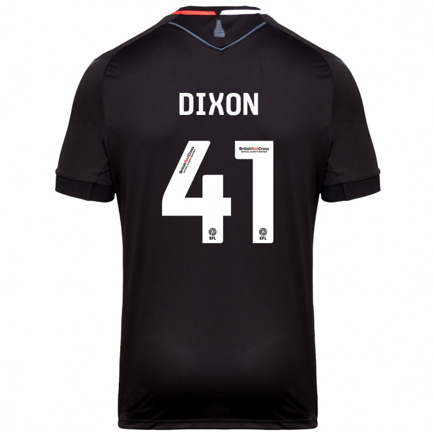 Kinder Fußball Jaden Dixon #41 Schwarz Auswärtstrikot Trikot 2024/25 T-Shirt Luxemburg