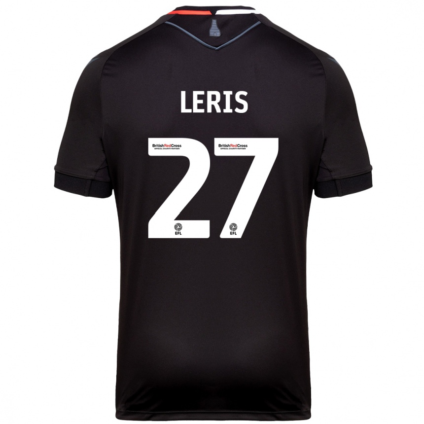 Kinder Fußball Mehdi Léris #27 Schwarz Auswärtstrikot Trikot 2024/25 T-Shirt Luxemburg