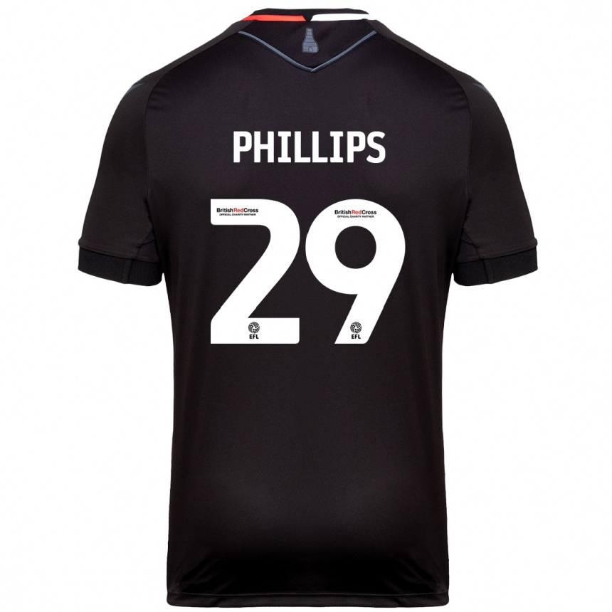 Kinder Fußball D'margio Wright-Phillips #29 Schwarz Auswärtstrikot Trikot 2024/25 T-Shirt Luxemburg