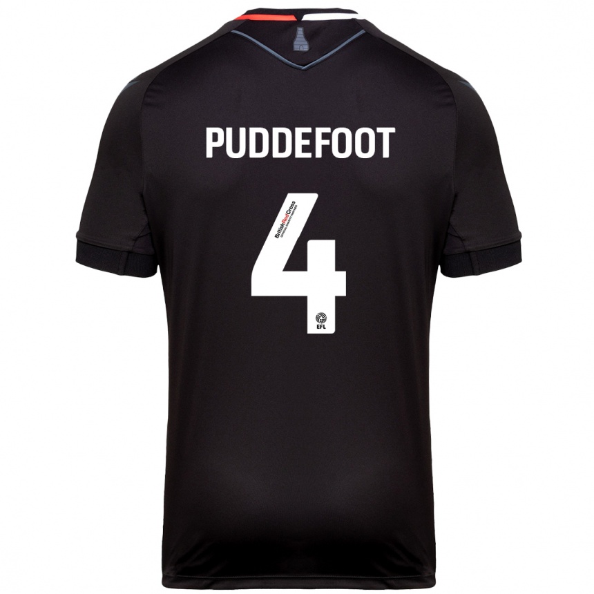 Kinder Fußball Danielle Puddefoot #4 Schwarz Auswärtstrikot Trikot 2024/25 T-Shirt Luxemburg