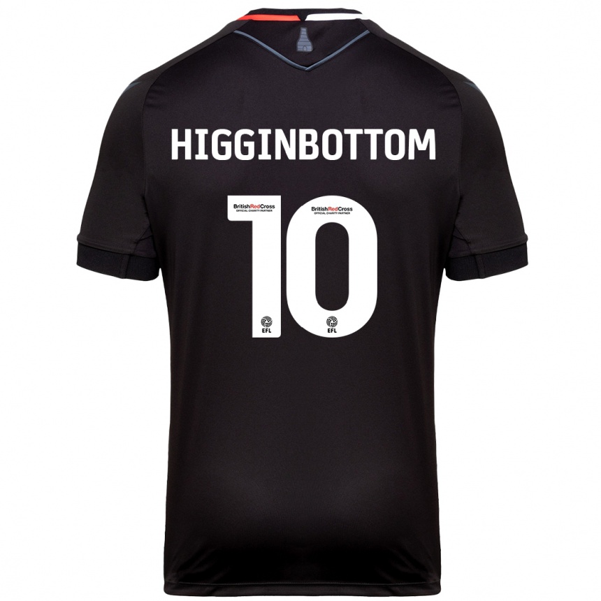 Kinder Fußball Alice Higginbottom #10 Schwarz Auswärtstrikot Trikot 2024/25 T-Shirt Luxemburg