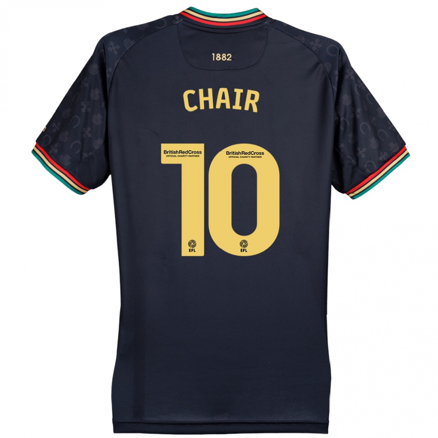 Kinder Fußball Ilias Chair #10 Dunkelmarineblau Auswärtstrikot Trikot 2024/25 T-Shirt Luxemburg