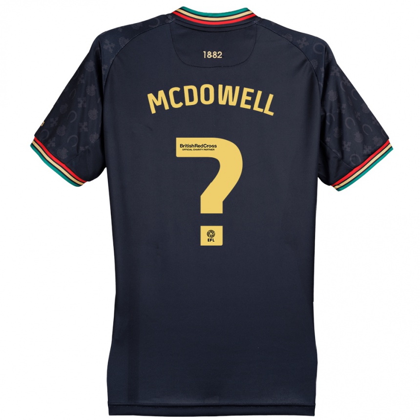 Kinder Fußball Jack Mcdowell #0 Dunkelmarineblau Auswärtstrikot Trikot 2024/25 T-Shirt Luxemburg