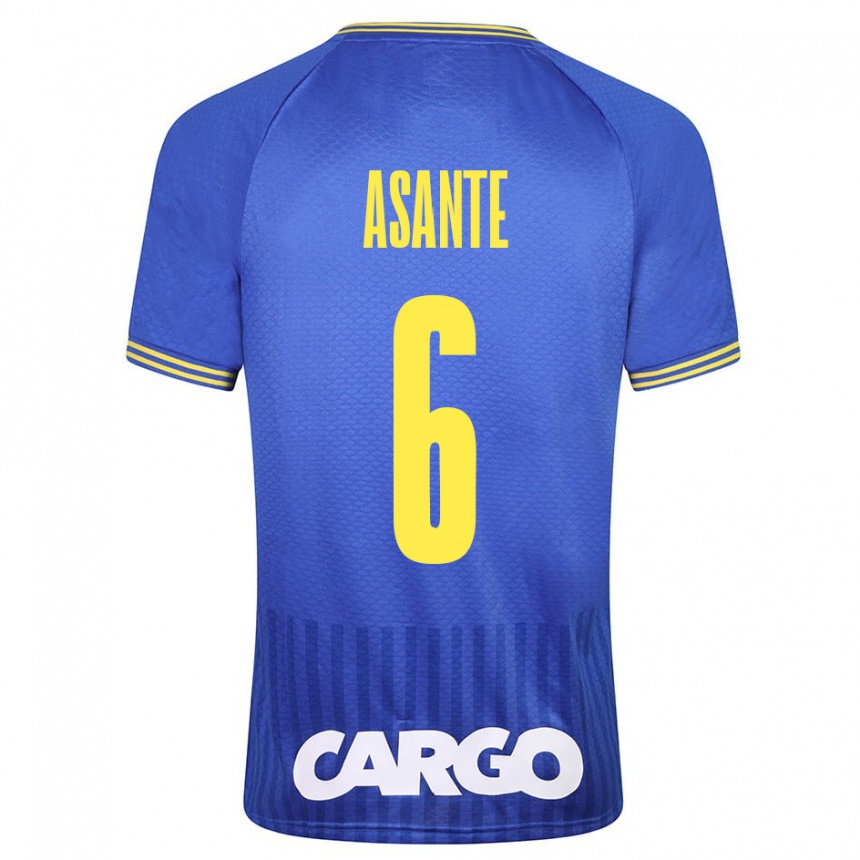 Kinder Fußball Tyrese Asante #6 Weiß Auswärtstrikot Trikot 2024/25 T-Shirt Luxemburg