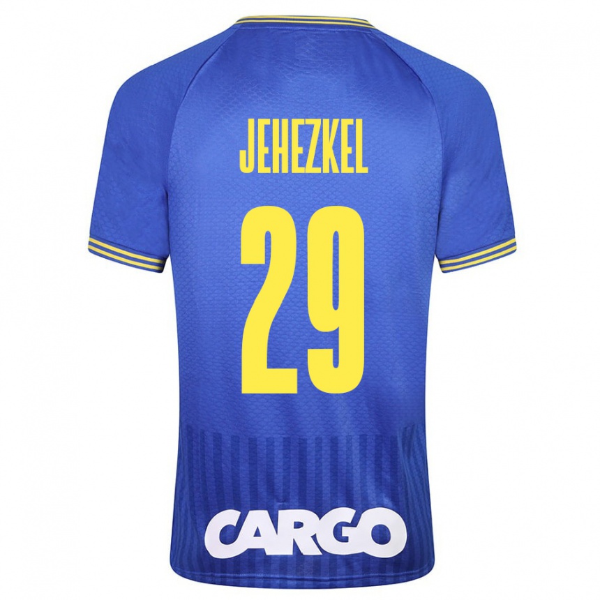 Kinder Fußball Sagiv Jehezkel #29 Weiß Auswärtstrikot Trikot 2024/25 T-Shirt Luxemburg