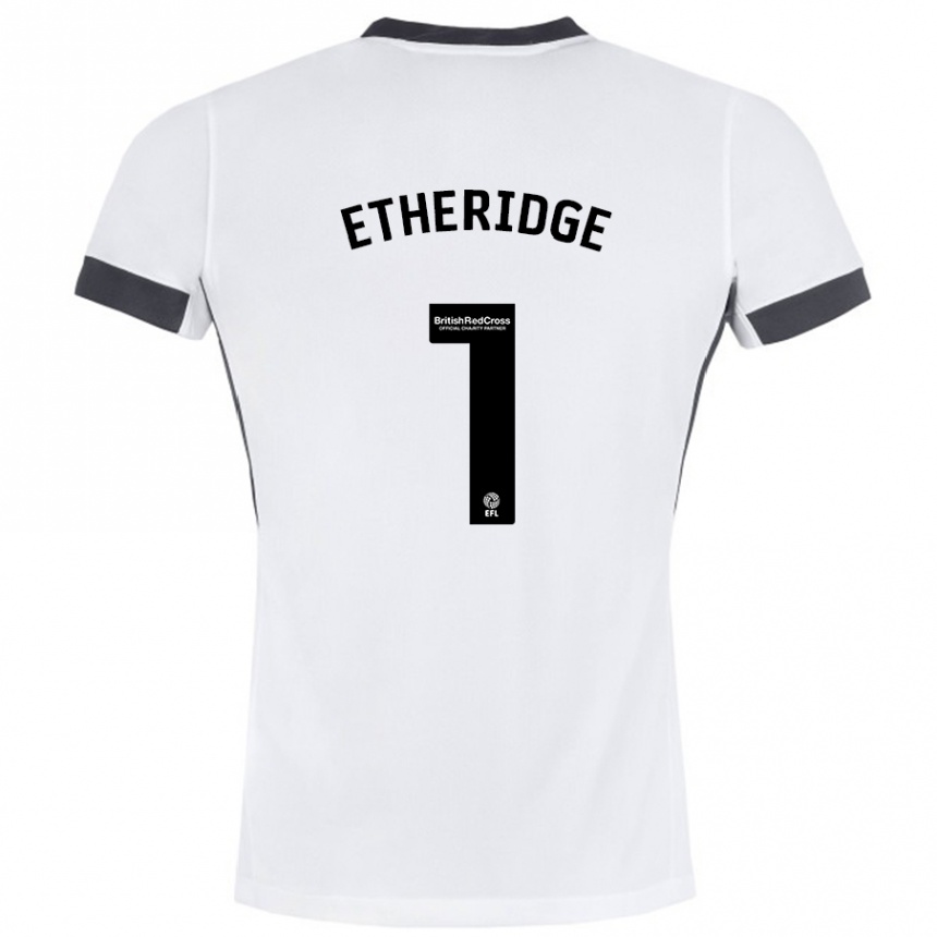 Kinder Fußball Neil Etheridge #1 Weiß Schwarz Auswärtstrikot Trikot 2024/25 T-Shirt Luxemburg