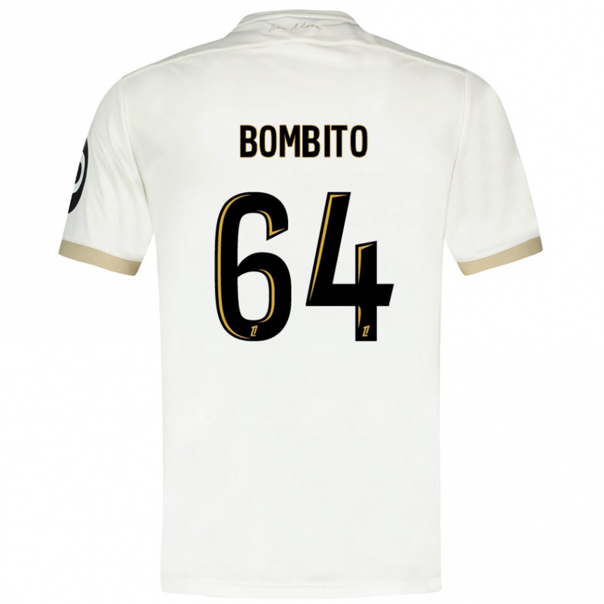 Kinder Fußball Moïse Bombito #64 Weißgold Auswärtstrikot Trikot 2024/25 T-Shirt Luxemburg