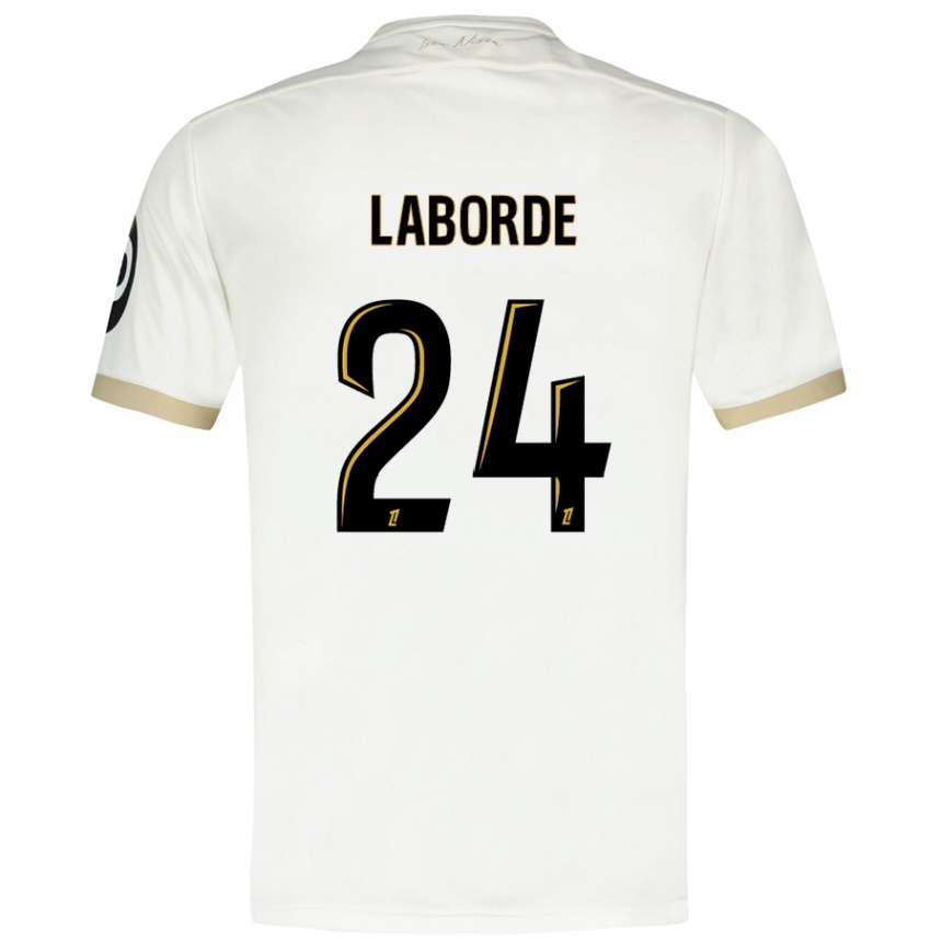 Kinder Fußball Gaëtan Laborde #24 Weißgold Auswärtstrikot Trikot 2024/25 T-Shirt Luxemburg