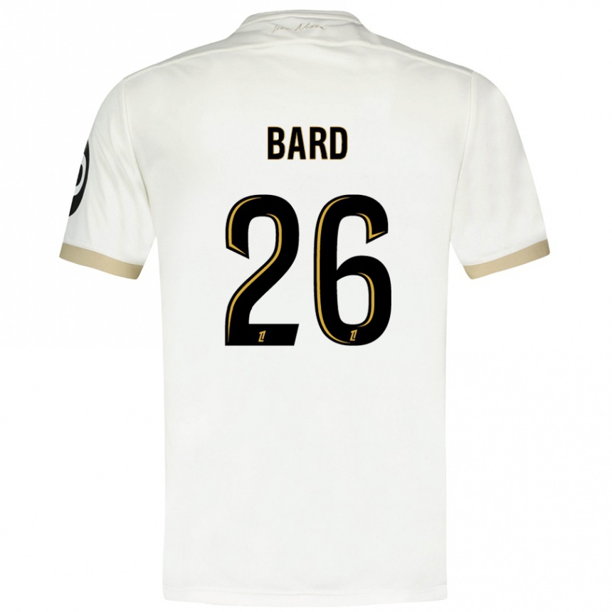 Kinder Fußball Melvin Bard #26 Weißgold Auswärtstrikot Trikot 2024/25 T-Shirt Luxemburg