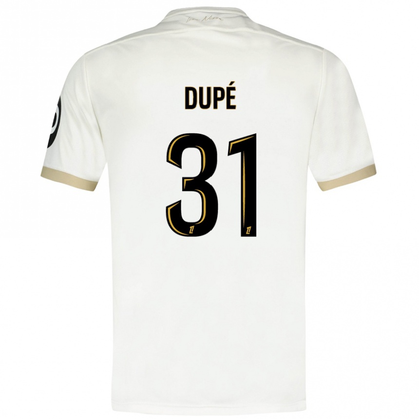 Kinder Fußball Maxime Dupé #31 Weißgold Auswärtstrikot Trikot 2024/25 T-Shirt Luxemburg