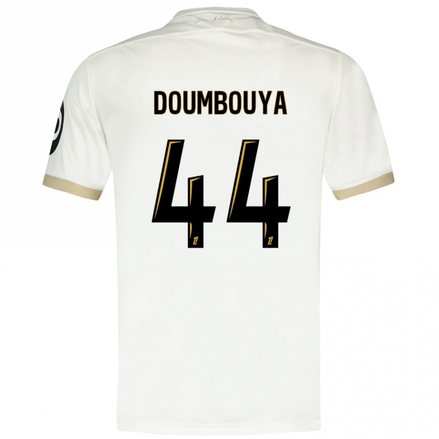 Kinder Fußball Amidou Doumbouya #44 Weißgold Auswärtstrikot Trikot 2024/25 T-Shirt Luxemburg